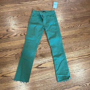 MOTHER denim the mid rise Dazzler ankle fray size 25 NWT Play Date